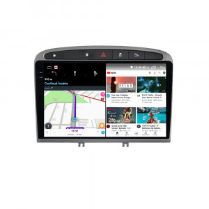 Navigatie dedicata cu Android Peugeot 308 I 2007 - 2013, 8GB RAM, Radio GPS Dual Zone, Display 2K QLED 9.5" Touchscreen, Internet Wi-Fi si slot SIM 4G, Bluetooth, MirrorLink, USB, Waze 110343