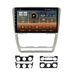 Navigatie dedicata cu Android Skoda Octavia II 2004 - 2013, gri, 2GB RAM, Radio GPS Dual Zone, Display HD QLED 10" Touchscreen, Internet Wi-Fi si slot SIM 4G, Bluetooth, MirrorLink, USB 100257663