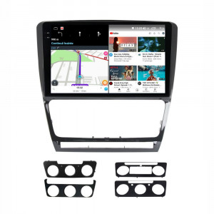 Navigatie dedicata cu Android Skoda Octavia II 2009 - 2013, negru, 4GB RAM, Radio GPS Dual Zone, Display 2K QLED 10.36" Touchscreen, Internet Wi-Fi si slot SIM 4G, Bluetooth, MirrorLink, USB, Waze 108673