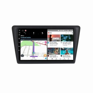 Navigatie dedicata cu Android Skoda Rapid 2011 - 2019, 2GB RAM, Radio GPS Dual Zone, Display HD QLED 9" Touchscreen, Internet Wi-Fi si slot SIM 4G, Bluetooth, MirrorLink, USB 100272483