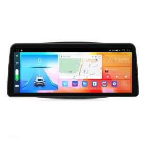 Navigatie dedicata cu Android Smart Fortwo dupa 2014, 8GB RAM, Radio GPS Dual Zone, Display QLED 12.3" Touchscreen, Internet Wi-Fi si slot SIM 4G, Bluetooth, MirrorLink, USB