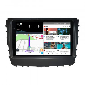 Navigatie dedicata cu Android Ssangyong Musso dupa 2018, 8GB RAM, Radio GPS Dual Zone, Display 2K QLED 9.5" Touchscreen, Internet Wi-Fi si slot SIM 4G, Bluetooth, MirrorLink, USB, Waze 111743