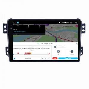 Navigatie dedicata cu Android Suzuki Splash 2008 - 2015, 4GB RAM, Radio GPS Dual Zone, Display 2K QLED 9.5" Touchscreen, Internet Wi-Fi si slot SIM 4G, Bluetooth, MirrorLink, USB, Waze 112093