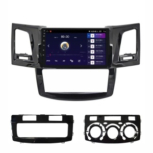 Navigatie dedicata cu Android Toyota Hilux VII 2004 - 2015, 4GB RAM, Radio GPS Dual Zone, Display HD QLED 9" Touchscreen, Internet Wi-Fi si slot SIM 4G, Bluetooth, MirrorLink, USB 100251393