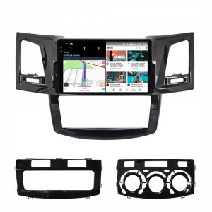 Navigatie dedicata cu Android Toyota Hilux VII 2004 - 2015, 4GB RAM, Radio GPS Dual Zone, Display 2K QLED 9.5" Touchscreen, Internet Wi-Fi si slot SIM 4G, Bluetooth, MirrorLink, USB, Waze 108733