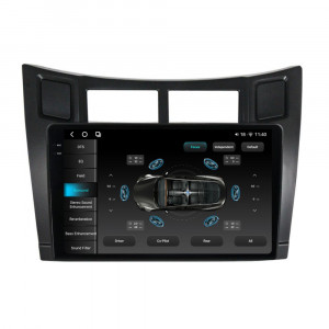 Navigatie dedicata cu Android Toyota Yaris 2006 - 2011, 12GB RAM, Radio GPS Dual Zone, Display 2K QLED 9.5" Touchscreen, Internet Wi-Fi si slot SIM 4G, Bluetooth, MirrorLink, USB, Waze 98093