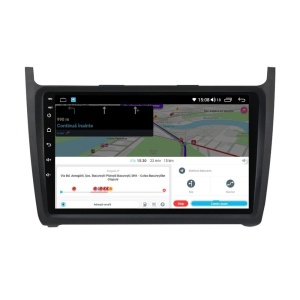 Navigatie dedicata cu Android VW Polo 6R 2009 - 2018, 2GB RAM, Radio GPS Dual Zone, Display HD QLED 9" Touchscreen, Internet Wi-Fi si slot SIM 4G, Bluetooth, MirrorLink, USB 100291113