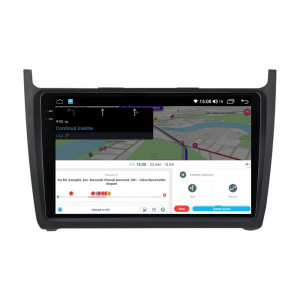 Navigatie dedicata cu Android VW Polo 6R 2009 - 2018, 4GB RAM, Radio GPS Dual Zone, Display 2K QLED 9.5" Touchscreen, Internet Wi-Fi si slot SIM 4G, Bluetooth, MirrorLink, USB, Waze 111923