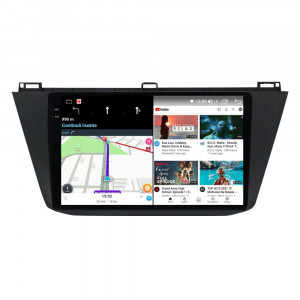 Navigatie dedicata cu Android VW Tiguan II dupa 2016, 12GB RAM, Radio GPS Dual Zone, Display 2K QLED 10.36" Touchscreen, Internet Wi-Fi si slot SIM 4G, Bluetooth, MirrorLink, USB, Waze 99503