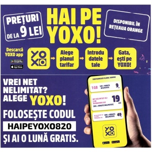 Cartela SIM YOXO - 30 zile gratuit cu codul haipeyoxo820 100109544