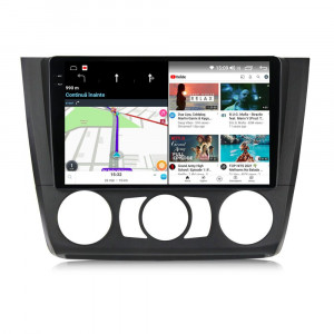 Navigatie dedicata cu Android BMW Seria 1 (E81 / E87) 2007 - 2013, clima manuala, 8GB RAM, Radio GPS Dual Zone, Display 2K QLED 9.5" Touchscreen, Internet Wi-Fi si slot SIM 4G, Bluetooth, MirrorLink, USB, Waze 110034