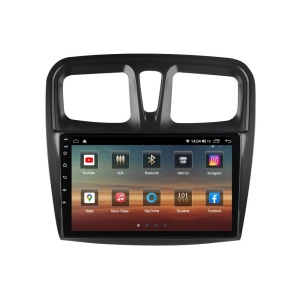 Navigatie dedicata cu Android Dacia Sandero II 2012 - 2020, 4GB RAM, Radio GPS Dual Zone, Display HD QLED 10" Touchscreen, Internet Wi-Fi si slot SIM 4G, Bluetooth, MirrorLink, USB 100250334