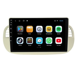 Navigatie dedicata cu Android Fiat 500 2007 - 2015, gri, 1GB RAM, Radio GPS Dual Zone, Display HD IPS 9" Touchscreen, Internet Wi-Fi, Bluetooth, MirrorLink, USB 100486404