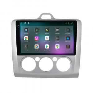 Navigatie dedicata cu Android Ford Focus II 2004 - 2011, clima manuala, 12GB RAM, Radio GPS Dual Zone, Display 2K QLED 9.5" Touchscreen, Internet Wi-Fi si slot SIM 4G, Bluetooth, MirrorLink, USB, Waze 95614