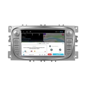 Navigatie dedicata cu Android Ford Focus II 2007 - 2011, gri, 2GB RAM, Radio GPS Dual Zone, Display HD 7" Touchscreen, Internet Wi-Fi, Bluetooth, MirrorLink, USB 100012634