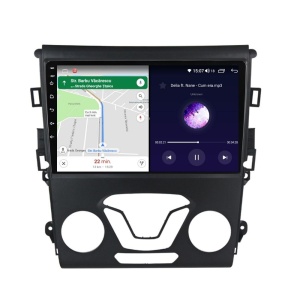 Navigatie dedicata cu Android Ford Mondeo V dupa 2014 fara navigatie originala, 4GB RAM, Radio GPS Dual Zone, Display HD QLED 9" Touchscreen, Internet Wi-Fi si slot SIM 4G, Bluetooth, MirrorLink, USB 100268244