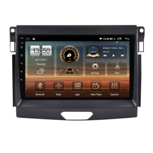 Navigatie dedicata cu Android Ford Ranger dupa 2015 fara navigatie originala, 4GB RAM, Radio GPS Dual Zone, Display HD QLED 9" Touchscreen, Internet Wi-Fi si slot SIM 4G, Bluetooth, MirrorLink, USB