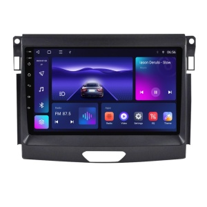 Navigatie dedicata cu Android Ford Ranger dupa 2015 fara navigatie originala, 2GB RAM, Radio GPS Dual Zone, Display HD QLED 9" Touchscreen, Internet Wi-Fi si slot SIM 4G, Bluetooth, MirrorLink, USB 100260744