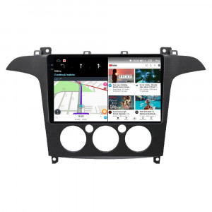 Navigatie dedicata cu Android Ford S-Max I / Galaxy II 2006 - 2015, clima manuala, 12GB RAM, Radio GPS Dual Zone, Display 2K QLED 9.5" Touchscreen, Internet Wi-Fi si slot SIM 4G, Bluetooth, MirrorLink, USB, Waze 99634
