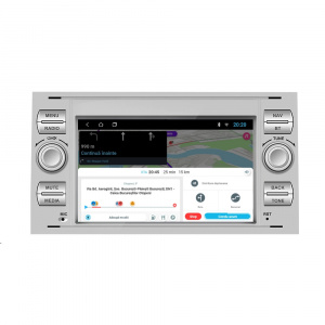 Navigatie dedicata cu Android Ford Transit 2006 - 2014, gri, 2GB RAM, Radio GPS Dual Zone, Display HD 7" Touchscreen, Internet Wi-Fi, Bluetooth, MirrorLink, USB 113284