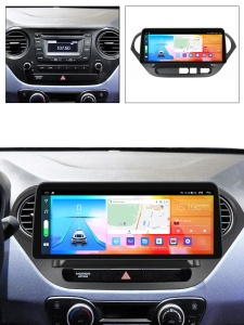 Navigatie dedicata cu Android Hyundai i10 2013 - 2019, 8GB RAM, Radio GPS Dual Zone, Display QLED 12.3" Touchscreen, Internet Wi-Fi si slot SIM 4G, Bluetooth, MirrorLink, USB 100299504
