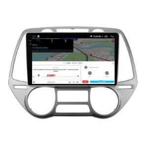 Navigatie dedicata cu Android Hyundai i20 2008 - 2012, clima automata, 8GB RAM, Radio GPS Dual Zone, Display 2K QLED 9.5" Touchscreen, Internet Wi-Fi si slot SIM 4G, Bluetooth, MirrorLink, USB, Waze 112804