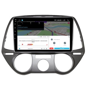 Navigatie dedicata cu Android Hyundai i20 2008 - 2012, clima manuala, 2GB RAM, Radio GPS Dual Zone, Display HD QLED 9" Touchscreen, Internet Wi-Fi si slot SIM 4G, Bluetooth, MirrorLink, USB 100290324