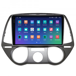 Navigatie dedicata cu Android Hyundai i20 2008 - 2012, clima manuala, 4GB RAM, Radio GPS Dual Zone, Display 2K QLED 9.5" Touchscreen, Internet Wi-Fi si slot SIM 4G, Bluetooth, MirrorLink, USB, Waze 109674