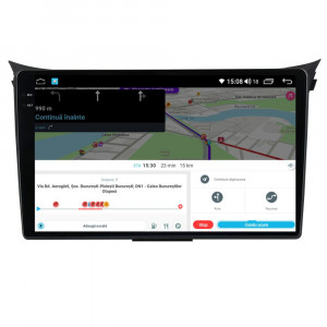 Navigatie dedicata cu Android Hyundai i30 2011 - 2017, 8GB RAM, Radio GPS Dual Zone, Display 2K QLED 9.5" Touchscreen, Internet Wi-Fi si slot SIM 4G, Bluetooth, MirrorLink, USB, Waze 112544