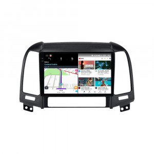 Navigatie dedicata cu Android Hyundai Santa Fe II 2006 - 2012, 8GB RAM, Radio GPS Dual Zone, Display 2K QLED 9.5" Touchscreen, Internet Wi-Fi si slot SIM 4G, Bluetooth, MirrorLink, USB, Waze 110154