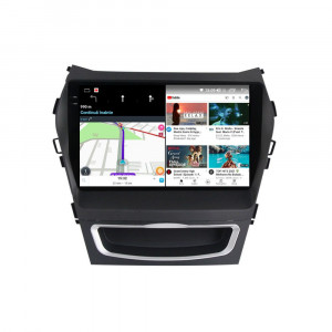 Navigatie dedicata cu Android Hyundai Santa Fe III / Grand Santa Fe 2012 - 2018, 12GB RAM, Radio GPS Dual Zone, Display 2K QLED 9.5" Touchscreen, Internet Wi-Fi si slot SIM 4G, Bluetooth, MirrorLink, USB, Waze 99384
