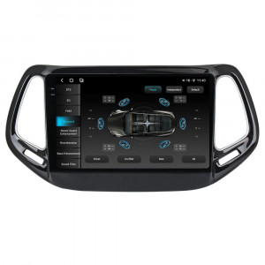 Navigatie dedicata cu Android Jeep Compass II 2016 - 2021, 12GB RAM, Radio GPS Dual Zone, Display 2K QLED 10.36" Touchscreen, Internet Wi-Fi si slot SIM 4G, Bluetooth, MirrorLink, USB, Waze 99024