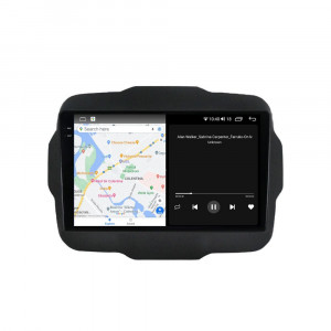 Navigatie dedicata cu Android Jeep Renegade dupa 2014, 4GB RAM, Radio GPS Dual Zone, Display 2K QLED 9.5" Touchscreen, Internet Wi-Fi si slot SIM 4G, Bluetooth, MirrorLink, USB, Waze 104534