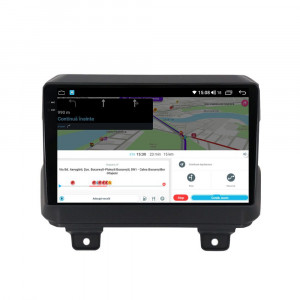 Navigatie dedicata cu Android Jeep Wrangler IV dupa 2018, 4GB RAM, Radio GPS Dual Zone, Display 2K QLED 9.5" Touchscreen, Internet Wi-Fi si slot SIM 4G, Bluetooth, MirrorLink, USB, Waze 112234
