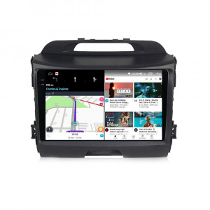 Navigatie dedicata cu Android KIA Sportage 2010 - 2016, 12GB RAM, Radio GPS Dual Zone, Display 2K QLED 9.5" Touchscreen, Internet Wi-Fi si slot SIM 4G, Bluetooth, MirrorLink, USB, Waze 99394