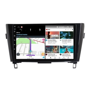 Navigatie dedicata cu Android Nissan Qashqai II 2014 - 2021, 4GB RAM, Radio GPS Dual Zone, Display HD QLED 10" Touchscreen, Internet Wi-Fi si slot SIM 4G, Bluetooth, MirrorLink, USB 100266534