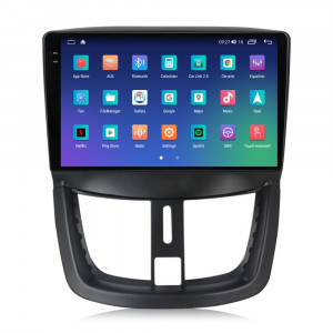 Navigatie dedicata cu Android Peugeot 207 2006 - 2015, 8GB RAM, Radio GPS Dual Zone, Display 2K QLED 9.5" Touchscreen, Internet Wi-Fi si slot SIM 4G, Bluetooth, MirrorLink, USB, Waze 110324