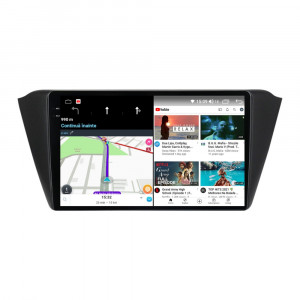 Navigatie dedicata cu Android Skoda Fabia III 2014 - 2021, 4GB RAM, Radio GPS Dual Zone, Display 2K QLED 9.5" Touchscreen, Internet Wi-Fi si slot SIM 4G, Bluetooth, MirrorLink, USB, Waze 108664