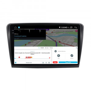 Navigatie dedicata cu Android Skoda Superb II 2008 - 2015, 4GB RAM, Radio GPS Dual Zone, Display 2K QLED 10.36" Touchscreen, Internet Wi-Fi si slot SIM 4G, Bluetooth, MirrorLink, USB, Waze 111894