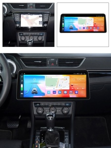 Navigatie dedicata cu Android Skoda Superb III 2015 - 2017, 8GB RAM, Radio GPS Dual Zone, Display QLED 12.3" Touchscreen, Internet Wi-Fi si slot SIM 4G, Bluetooth, MirrorLink, USB 100299414