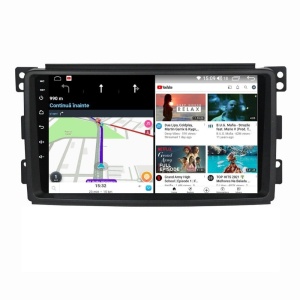 Navigatie dedicata cu Android Smart Fortwo 2007 - 2010, 4GB RAM, Radio GPS Dual Zone, Display HD QLED 9" Touchscreen, Internet Wi-Fi si slot SIM 4G, Bluetooth, MirrorLink, USB 100267824