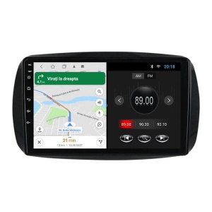 Navigatie dedicata cu Android Smart Fortwo dupa 2014, 2GB RAM, Radio GPS Dual Zone, Display HD IPS 9" Touchscreen, Internet Wi-Fi, Bluetooth, MirrorLink, USB 100512984