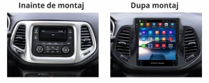 Navigatie dedicata cu Android tip tesla Jeep Compass II dupa 2016, 8GB RAM, Radio GPS Dual Zone, Touchscreen IPS 9.7" HD, Internet Wi-Fi si slot SIM 4G, Bluetooth, MirrorLink, USB 100007844
