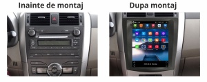 Navigatie dedicata cu Android tip tesla Toyota Corolla 2007 - 2013, 8GB RAM, Radio GPS Dual Zone, Touchscreen IPS 9.7" HD, Internet Wi-Fi si slot SIM 4G, Bluetooth, MirrorLink, USB 100007864