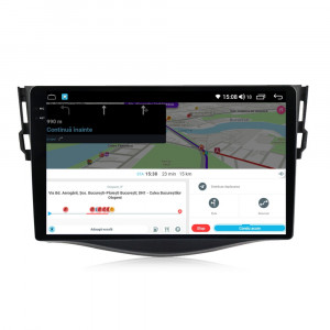 Navigatie dedicata cu Android Toyota Rav4 III 2005 - 2013, 8GB RAM, Radio GPS Dual Zone, Display 2K QLED 9.5" Touchscreen, Internet Wi-Fi si slot SIM 4G, Bluetooth, MirrorLink, USB, Waze 112494