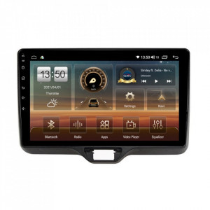 Navigatie dedicata cu Android Toyota Yaris P21 dupa 2020, 8GB RAM, Radio GPS Dual Zone, Display HD QLED 10" Touchscreen, Internet Wi-Fi si slot SIM 4G, Bluetooth, MirrorLink, USB