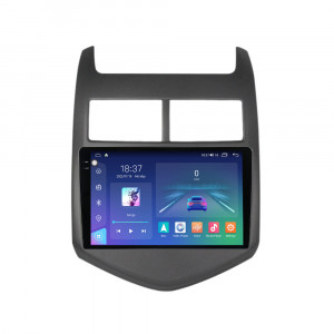 Navigatie dedicata cu Android Chevrolet Aveo 2011 - 2014, 4GB RAM, Radio GPS Dual Zone, Display 2K QLED 9.5" Touchscreen, Internet Wi-Fi si slot SIM 4G, Bluetooth, MirrorLink, USB