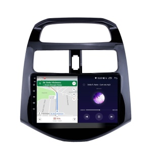 Navigatie dedicata cu Android Chevrolet Spark 2009 - 2015, 2GB RAM, Radio GPS Dual Zone, Display HD QLED 9" Touchscreen, Internet Wi-Fi si slot SIM 4G, Bluetooth, MirrorLink, USB 100272825