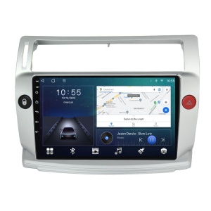 Navigatie dedicata cu Android Citroen C4 I 2004 - 2009, 2GB RAM, Radio GPS Dual Zone, Display HD QLED 9" Touchscreen, Internet Wi-Fi si slot SIM 4G, Bluetooth, MirrorLink, USB