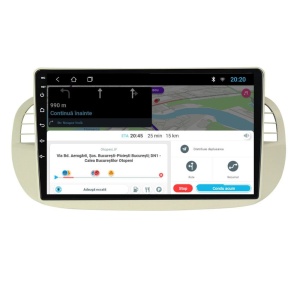 Navigatie dedicata cu Android Fiat 500 2007 - 2015, gri, 1GB RAM, Radio GPS Dual Zone, Display HD IPS 9" Touchscreen, Internet Wi-Fi, Bluetooth, MirrorLink, USB 100528725